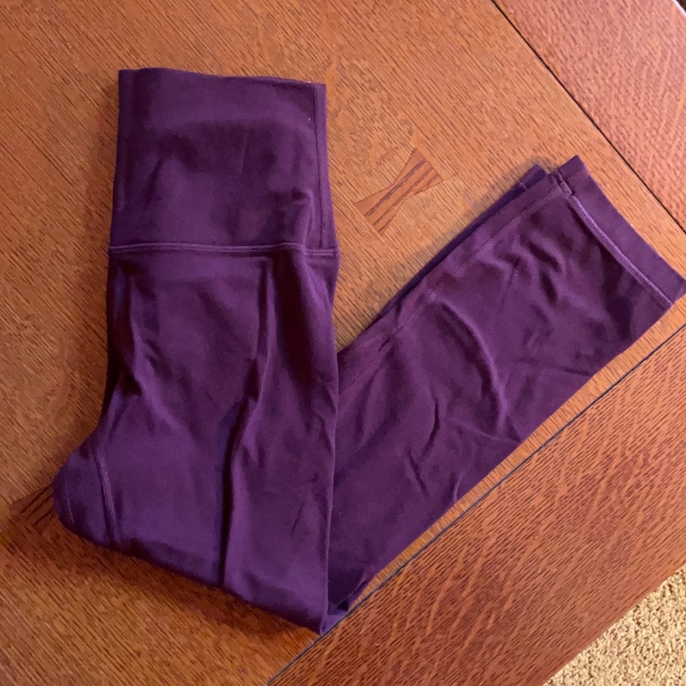 Maroon Lululemon Align Crop Leggings
